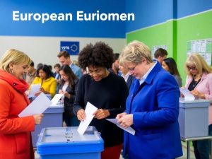 Votanti diversificați la o secție de votare.